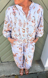 Elegant damebluse med print