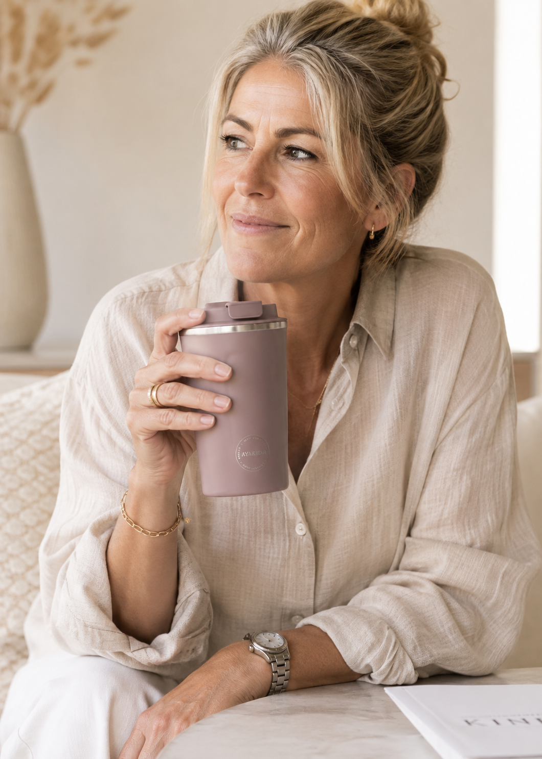 Dusty Rose termokop 380 ml fra AYA&IDA