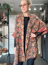 Cofur Diva Tunika blomstret i 100% genanvendt silke
