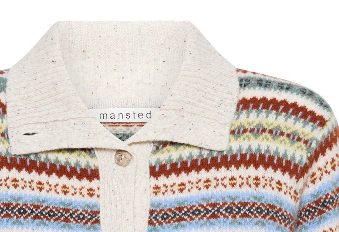 cardigan med krave - strik fra Mansted