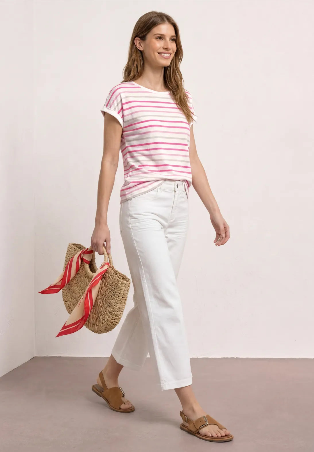 Casual sommertop med dropped shoulders