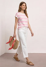 Casual sommertop med dropped shoulders