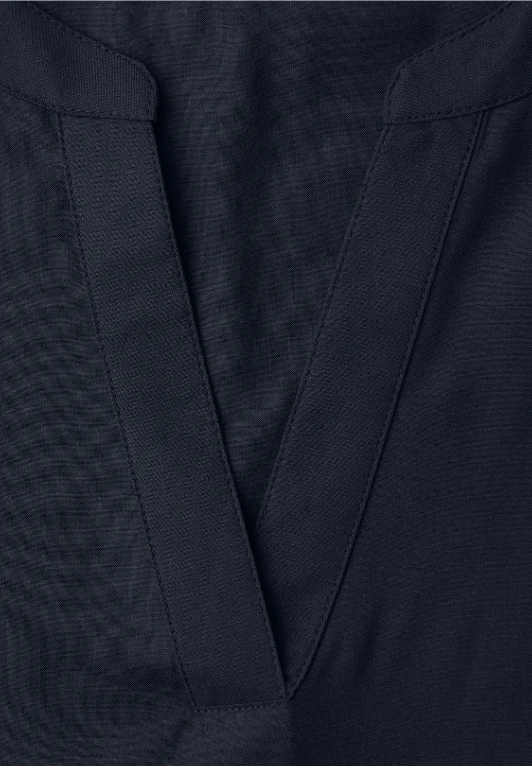 Street One viskosebluse med korte ærmer Shadowed Navy