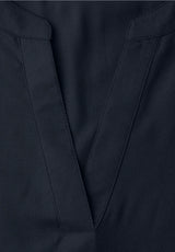 Street One viskosebluse med korte ærmer Shadowed Navy