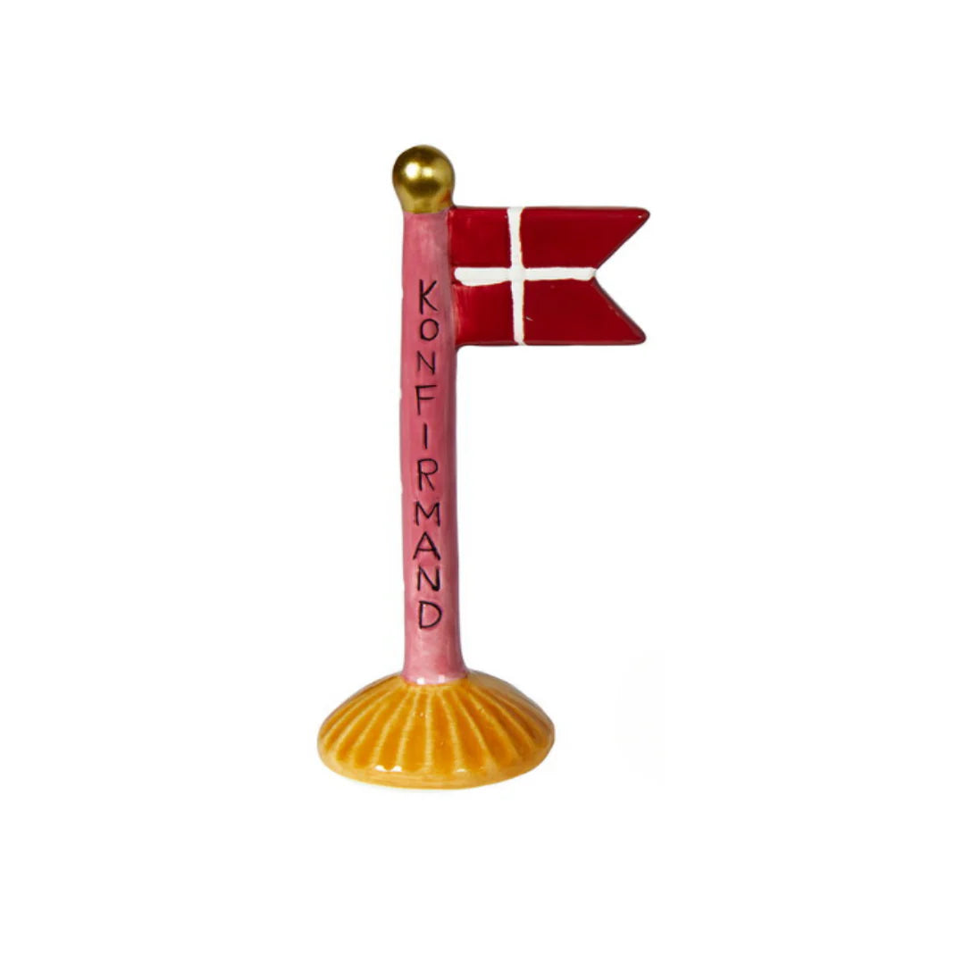 Speedtsberg konfirmationsflag i keramik 14 cm
