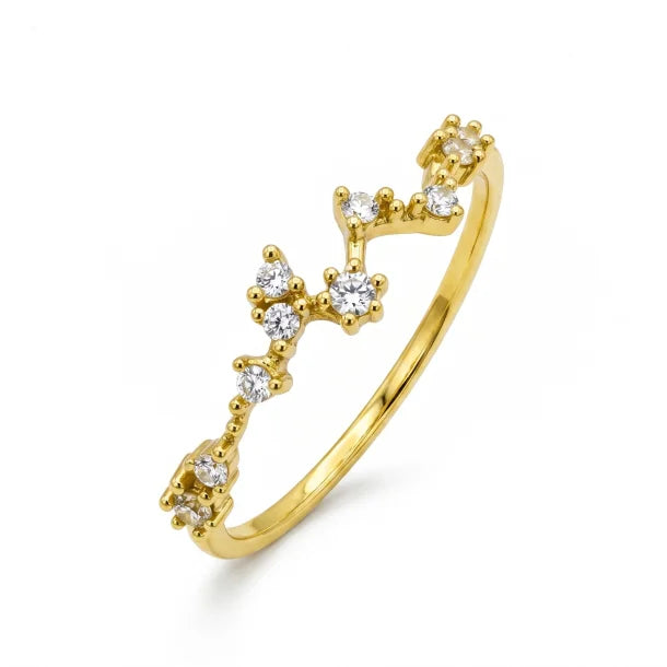 Grace forgyldt ring fra Zefina Denmark i 14 karat guldbelægning