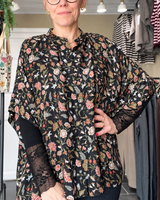 Cofur Diva Blouse blomstret one-of-a-kind silkebluse til dame