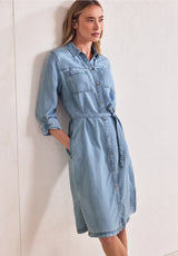 Street One denim kjole i light blue soft wash