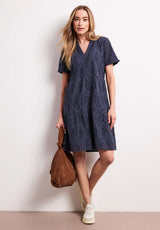 Street One Shiffley tunikakjole i tempest blue