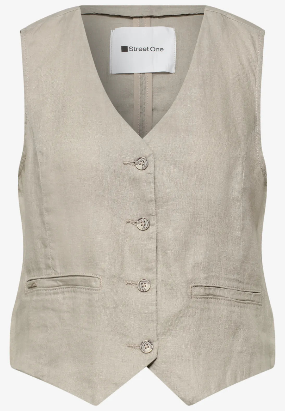Elegant vest i beige til sommer styling