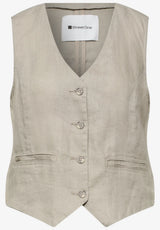 Elegant vest i beige til sommer styling