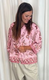Feminin damebluse med lange ærmer