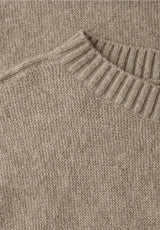 Cosy Dolman sweater fra Street One i farven Mocha Glow – blød strik med U-bådsudskæring