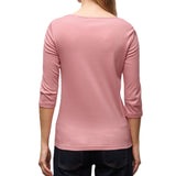 Street One Pania 317659 T-shirt i powder pink med 3/4-ærmer og rund hals