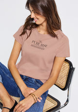 Street One T-shirt i Faded Rose med print – model 323905