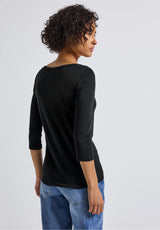 Side/ryg: Street One basic shirt i sort, regular pasform