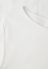 Street One QR New Lanea 324176 i off white – langærmet basisbluse med U-bådsudskæring og dobbelt forstykke