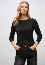 Street One – Basic Jersey Shirt w/ Print 324189 (Black)