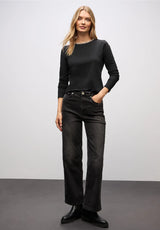 Street One – Basic Jersey Shirt w/ Print 324189 (Black)