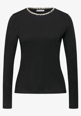 Street One – Basic Jersey Shirt w/ Print 324189 (Black)