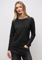 Street One – Basic Jersey Shirt w/ Print 324189 (Black)