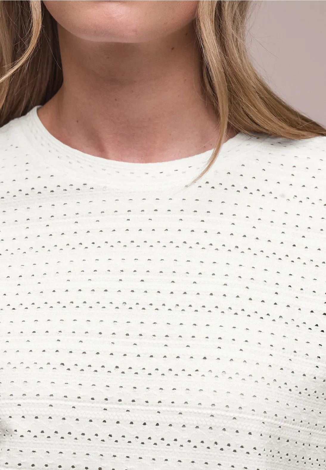 Street One t-shirt off white casual sommer top dame