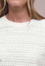 Street One t-shirt off white casual sommer top dame