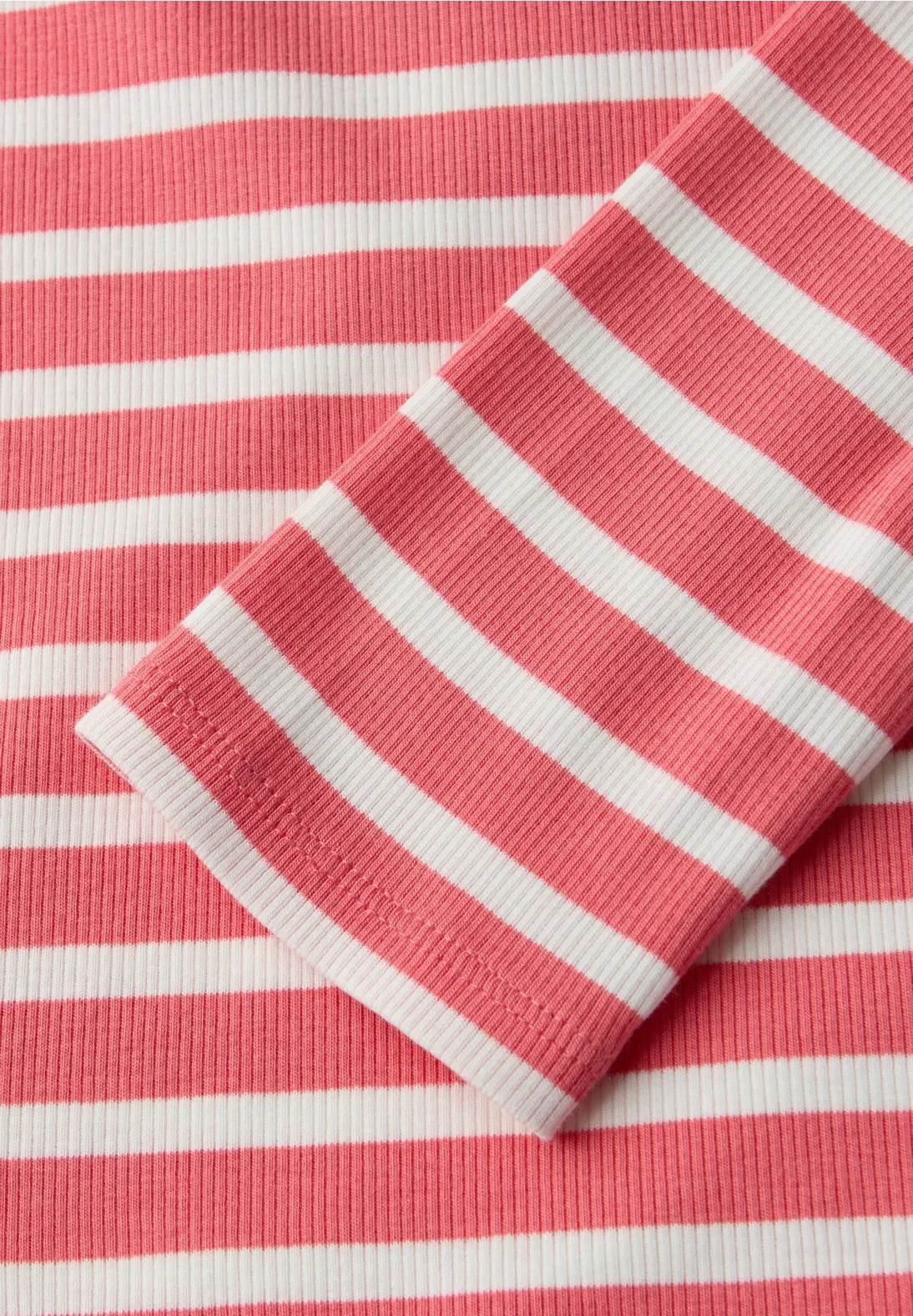 Street One stribet turtleneck bluse i Striking Coral