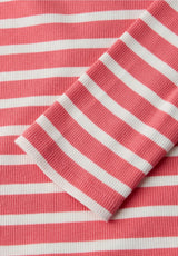 Street One stribet turtleneck bluse i Striking Coral