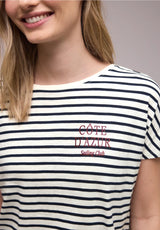 Street One stribet t-shirt shadowed navy