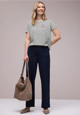 Street One striped shirt navy og hvid stribet