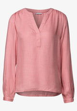 Lange ærmer med elastiske manchetter – Melange tunic blouse