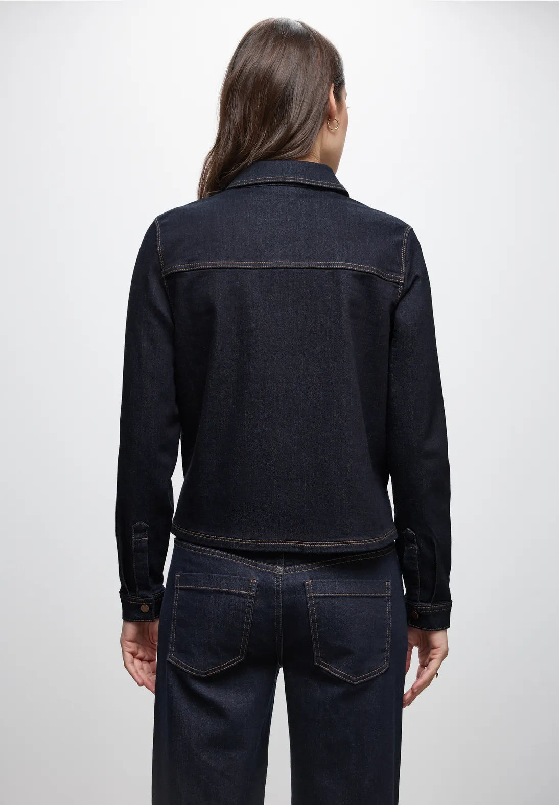 Street One Style Blouse 346057 – denimskjorte i rinse blue washed med sideslidser
