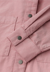 Street One 346086 cordbluse i powder pink med skjortekrave, brystlommer og gennemgående knapper