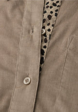 Street One corduroy skjortebluse – Flowing Beige (346125), 100% bomuld