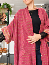 Diva Tunika Onesize – rød – 100% Genanvendt Silke – Cofur Denmark