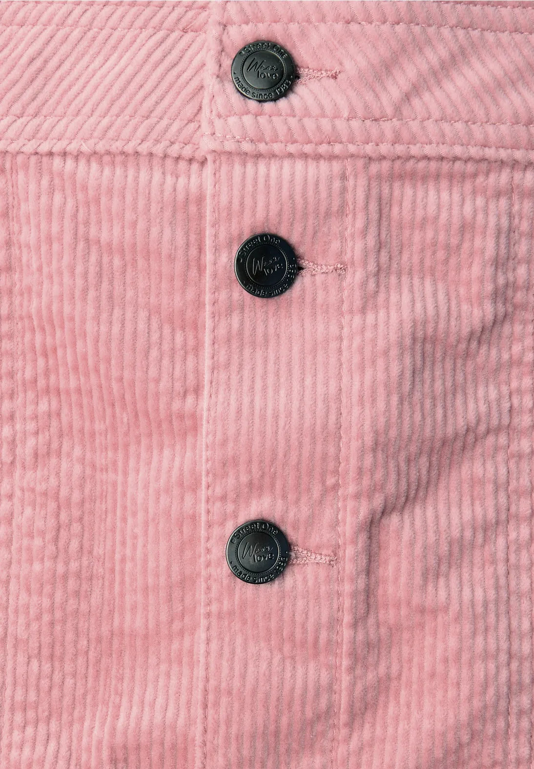 Street One cordnederdel – Powder Pink (361833) med gennemgående knapper