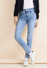 Street One York HW slim jeans 377244 i bleach – høj talje, slanke ben, L30