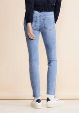 Slim fit jeans med stretch og lyse syninger – Street One 377244