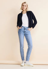 Street One York HW slim jeans 377244 i bleach – høj talje, slanke ben, L30