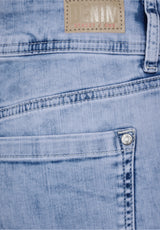 Detalje af lys denim og høj talje – York HW bleach slim fit