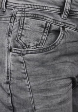 Mom Casual HW damejeans i grå vask fra Street One