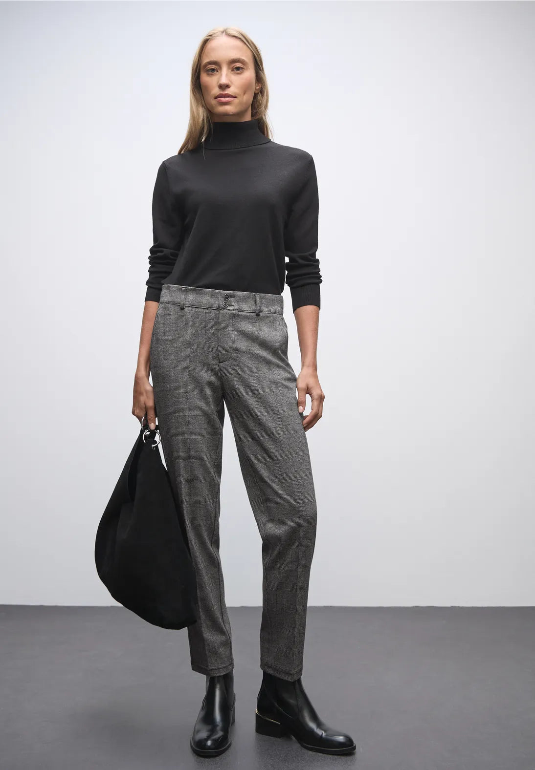 Chino Jacquard Pant 379685 fra Street One