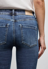 Street One Bootcut HW Jeans 379750 i Medium Blue, høj talje og bootcut