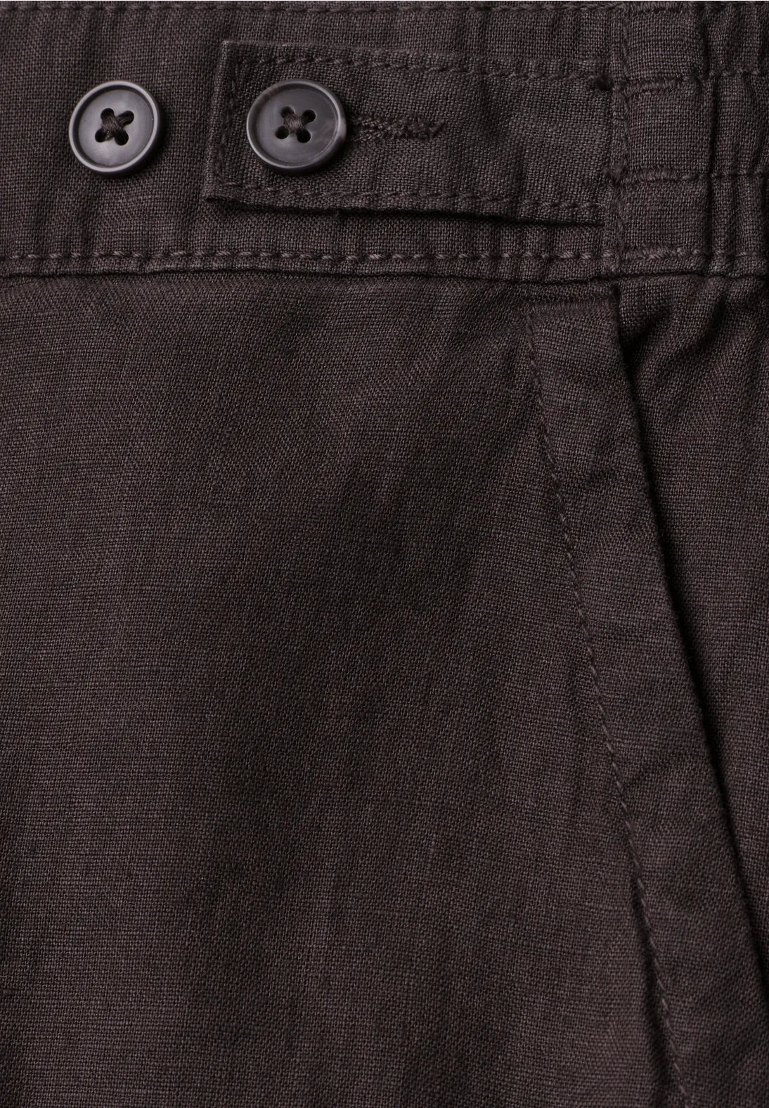Street One hørbukser med lommer espresso brown wide leg dame