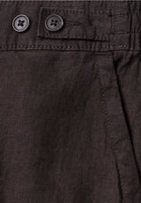 Street One hørbukser med lommer espresso brown wide leg dame