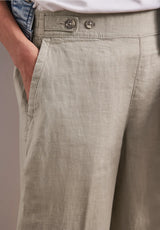 Hørbukser dame timeless beige afslappet pasform Street One