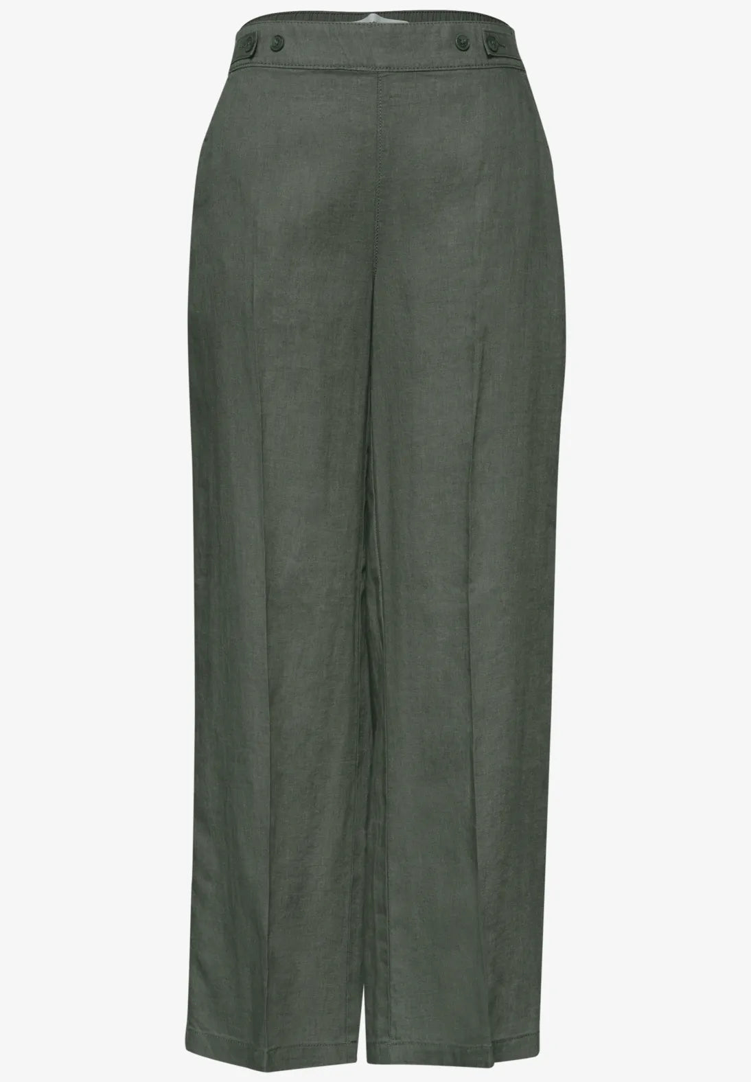 Lette sommerbukser dame bound green 100% hør Street One