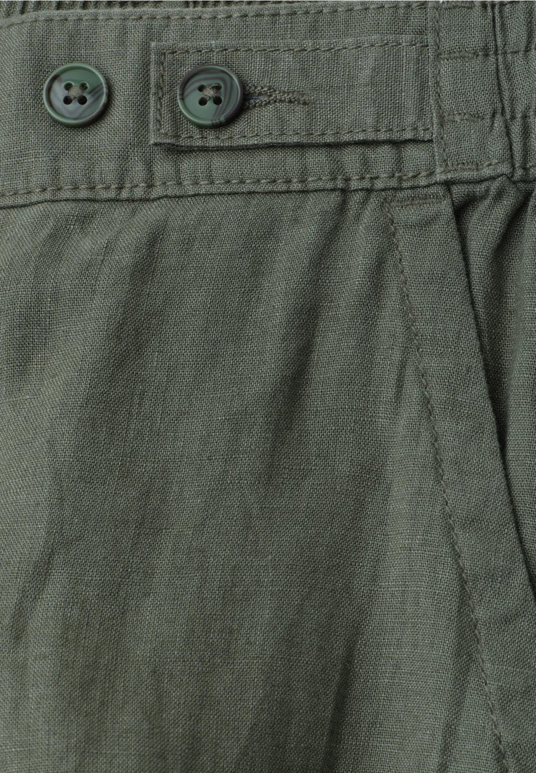 Street One linen bukser bound green casual dame