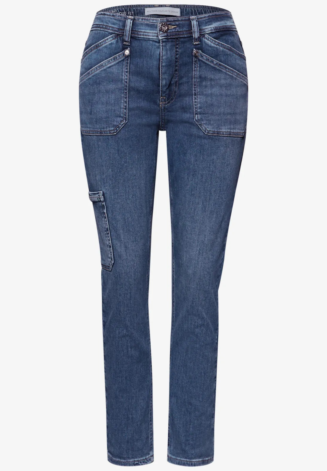 Street One denim 380150 med elastik i taljen